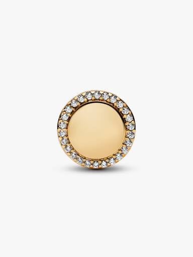 Engravable Sparkling Button Charm