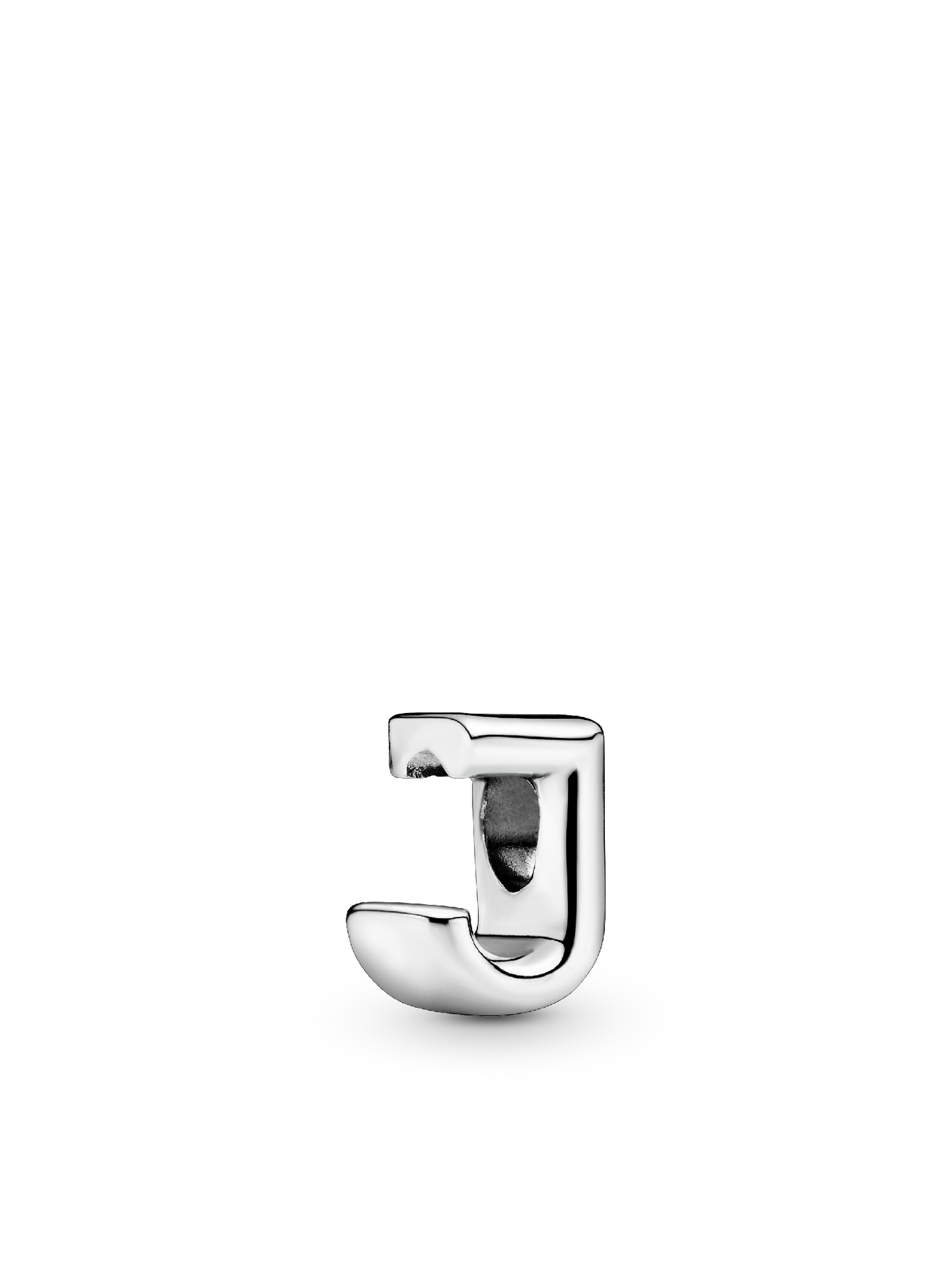Женский шарм Pandora Letter J Alphabet Charm, цвет: Серебро — фото 1