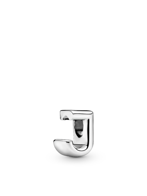 Женский шарм Pandora Letter J Alphabet Charm, цвет: Серебро