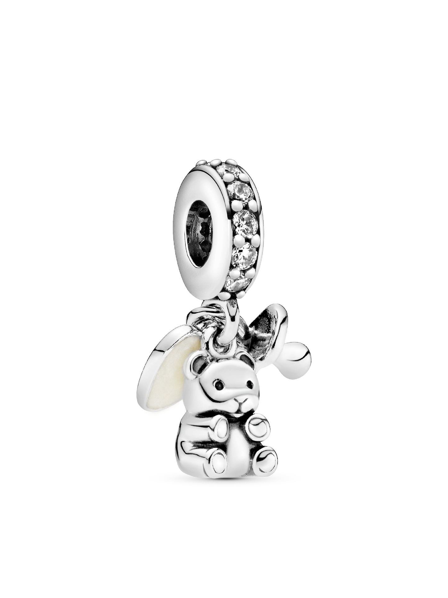 Мягкие игрушки Pandora Baby Teddy Bear Dangle Charm, цвет: Серебро — фото 1