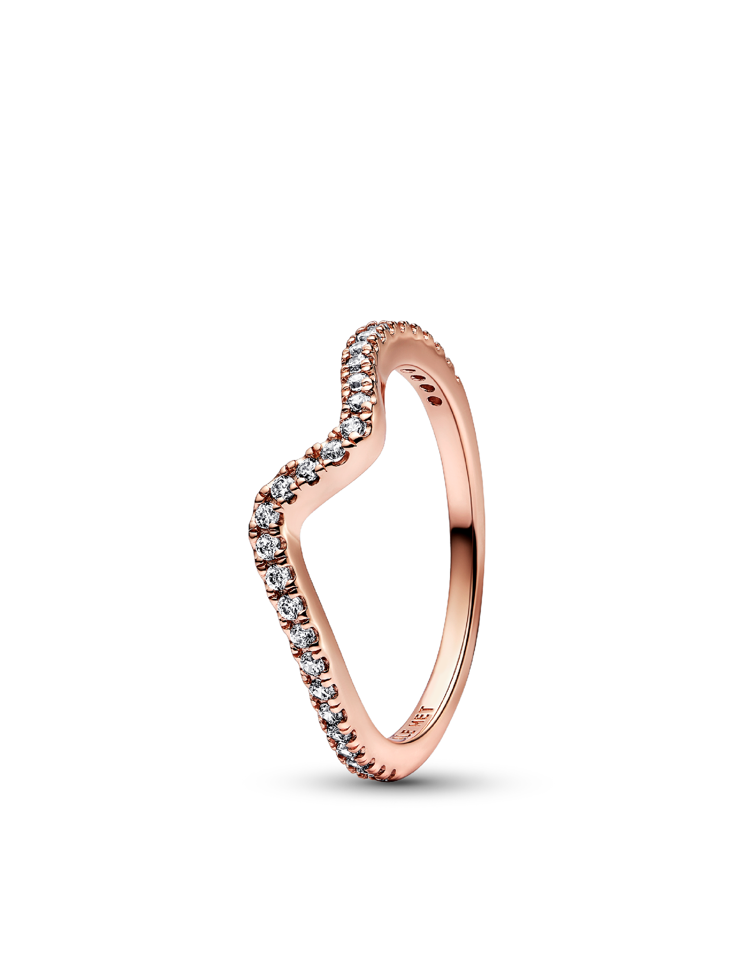 Женское кольцо Pandora Sparkling Wave, Rose gold plated, цвет: Покрытие розовым золотом — фото 1