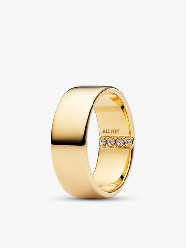 His & Hers Gold Secret Engraving Ring Set