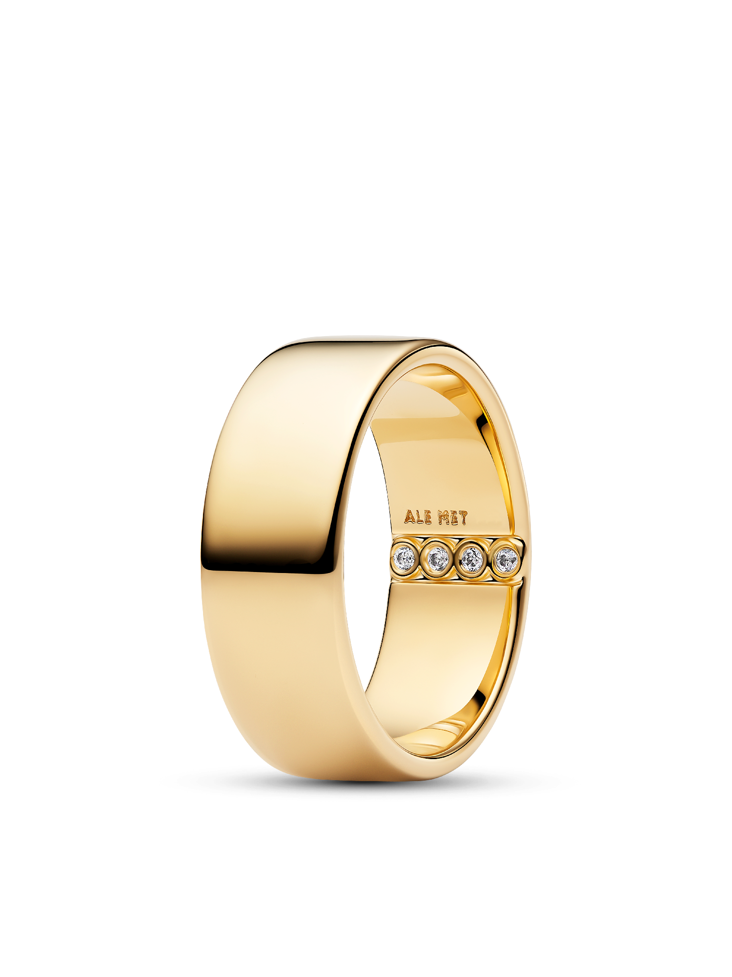 His & Hers Gold Secret Engraving Ring Set