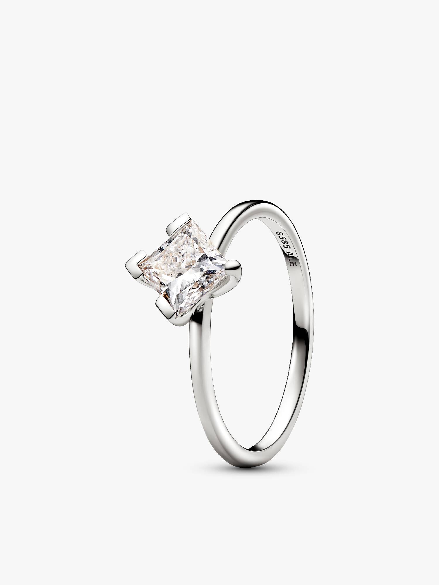 FINAL SALE - Pandora Nova 14k White Gold Lab-grown Diamond Ring