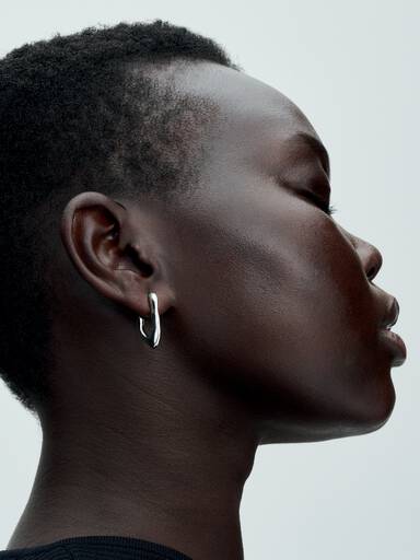 FINAL SALE - Organically V-shaped Open Hoop Earrings