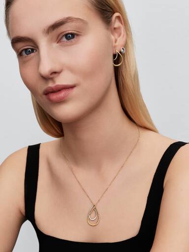 Two-Tone Double Pendant Necklace