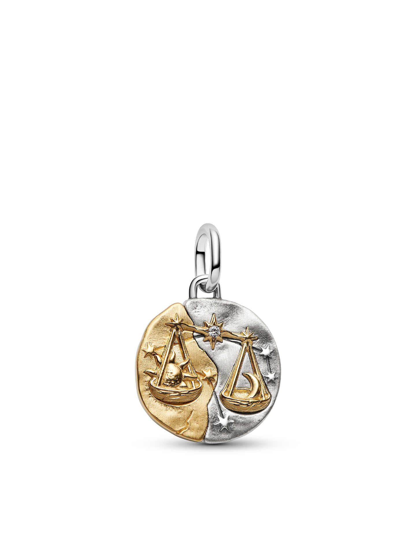 Женский шарм Pandora Libra Zodiac Medallion Charm, цвет: Двухцветный — фото 1
