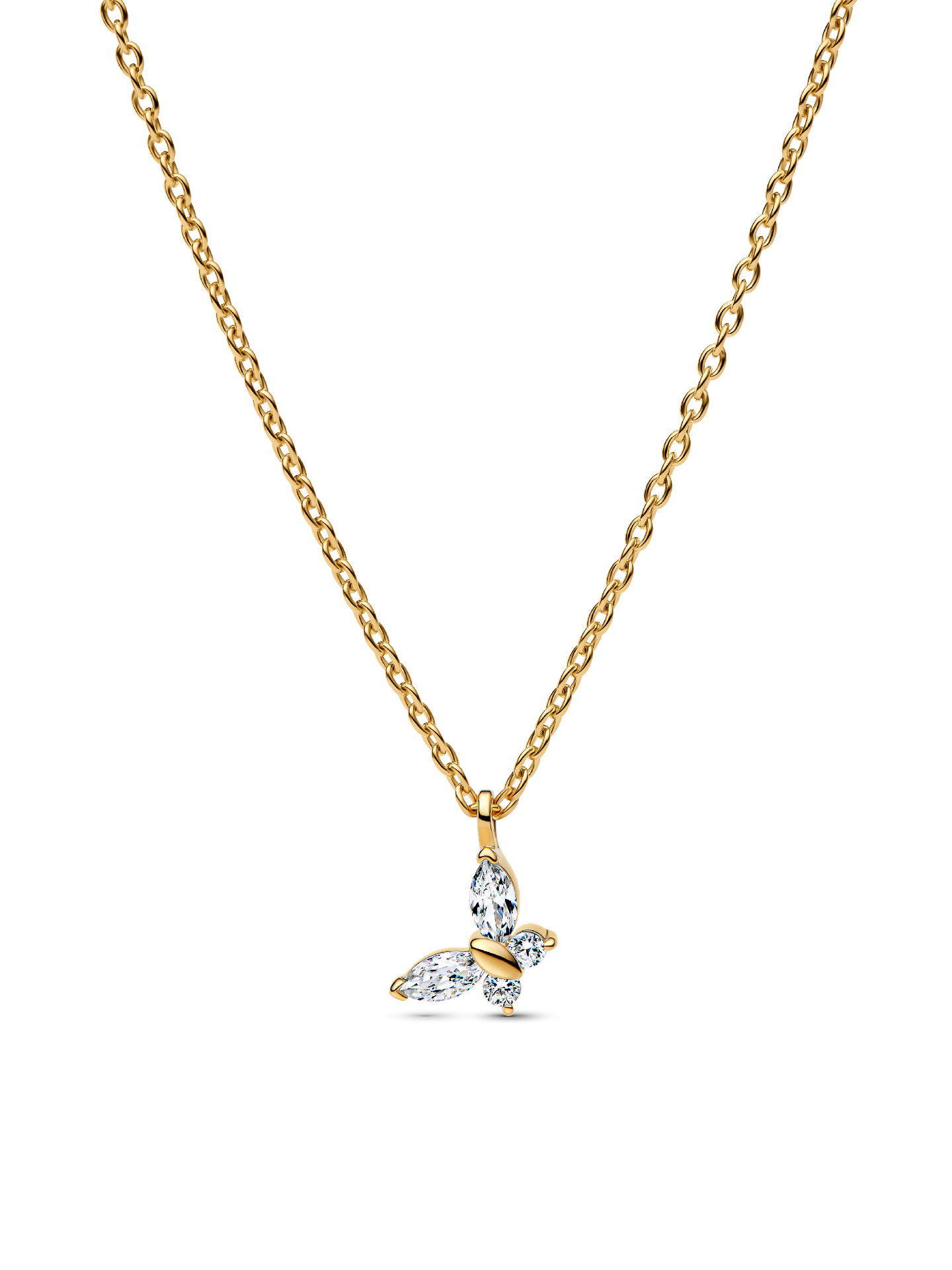 Женское колье Pandora Butterfly Pendant, Gold plated, цвет: Позолоченный — фото 1