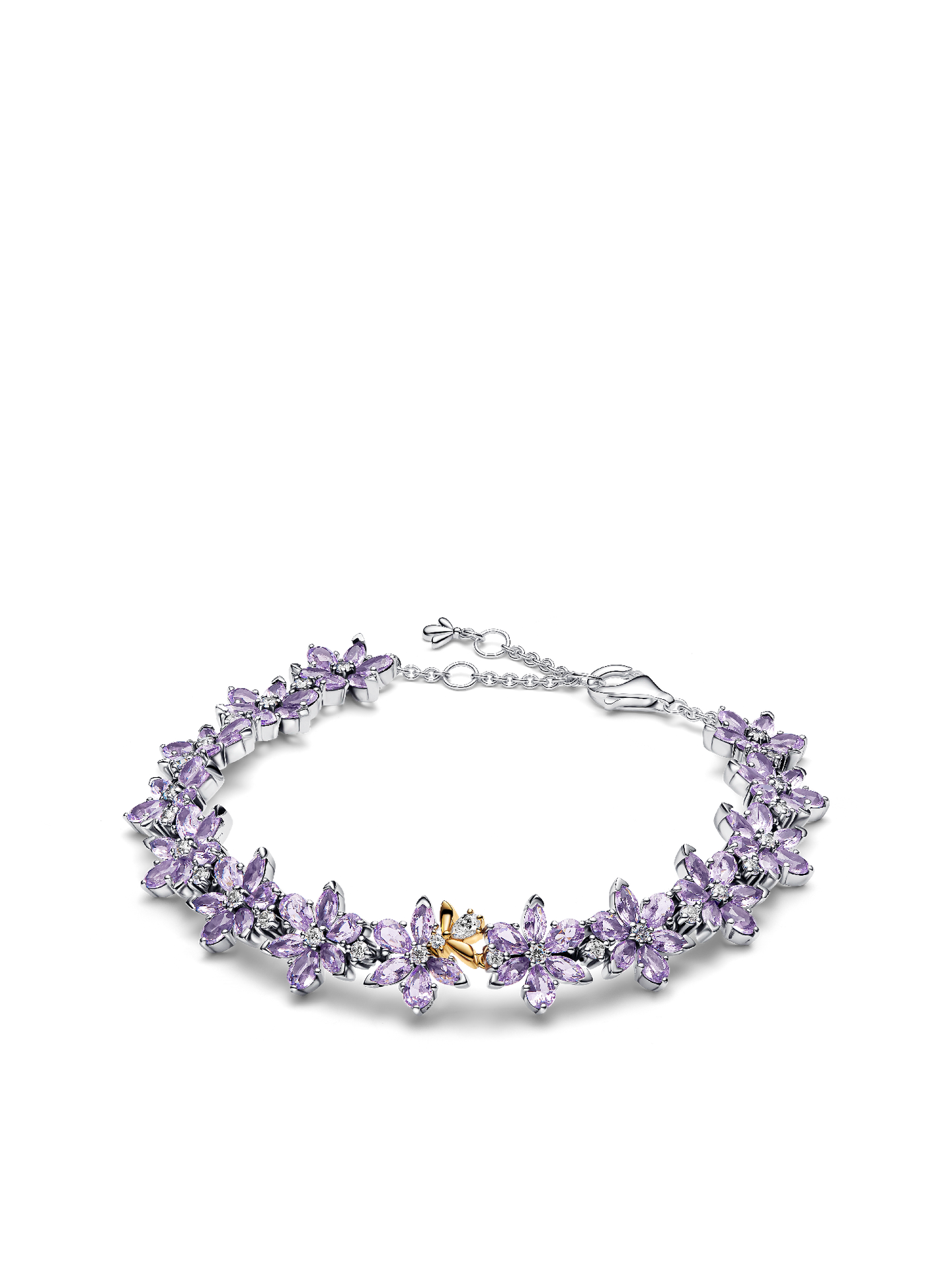 Женский браслет Pandora Bridgerton Herbarium & Bee Tennis, цвет: Двухцветный — фото 1