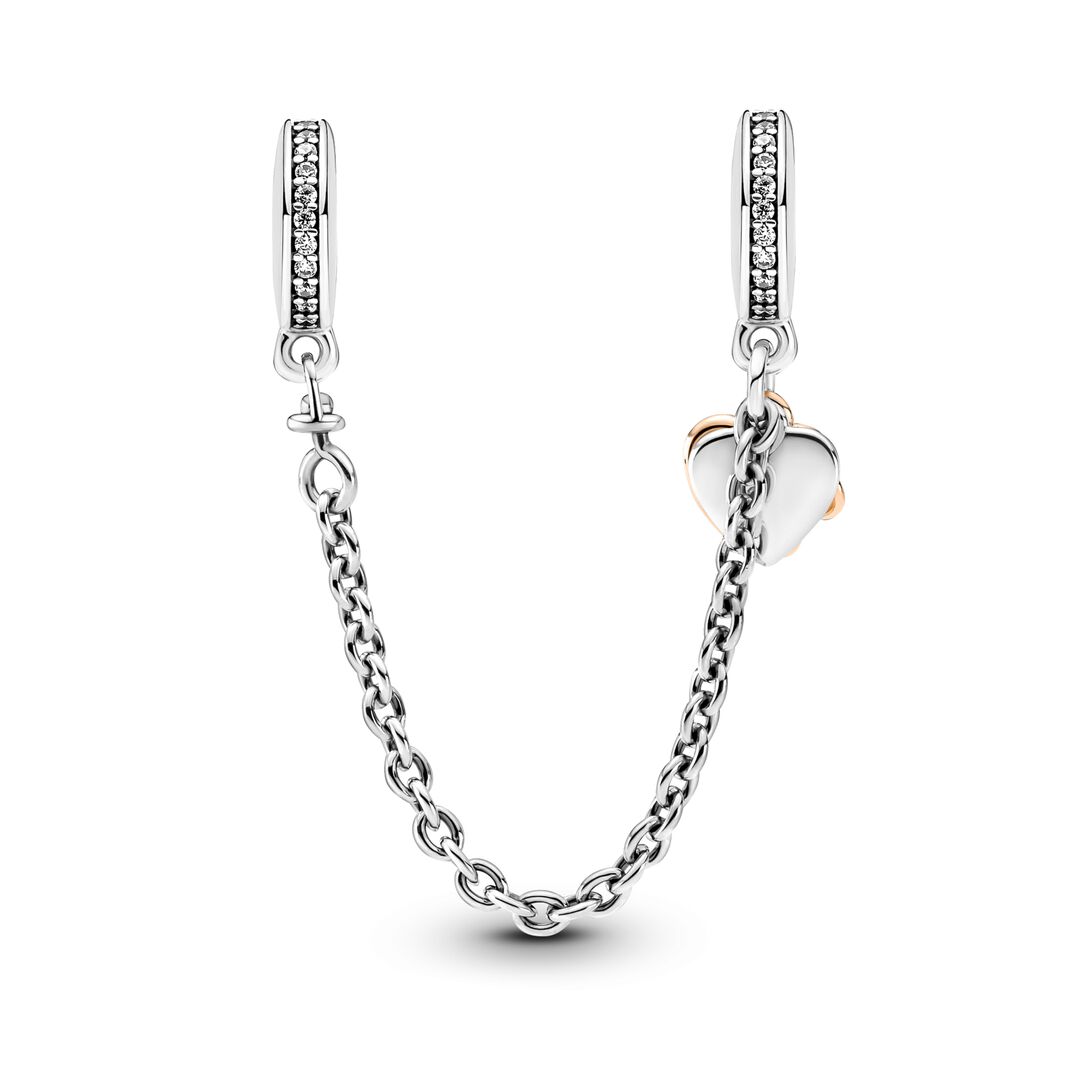 Family Heart Safety Chain Charm