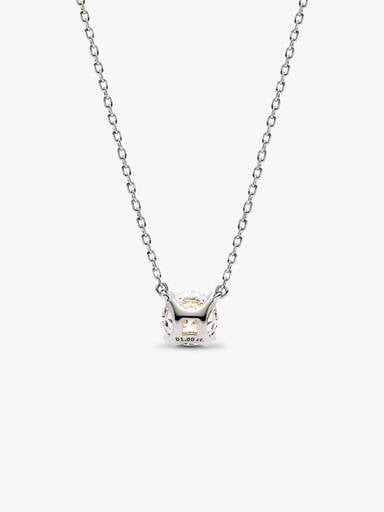 Pandora Era 14k White Gold Lab-grown Diamond Pendant Necklace