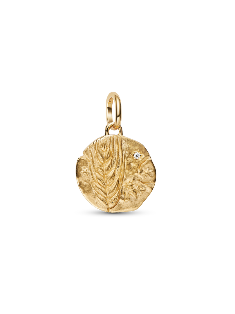 Wheat Medallion Charm