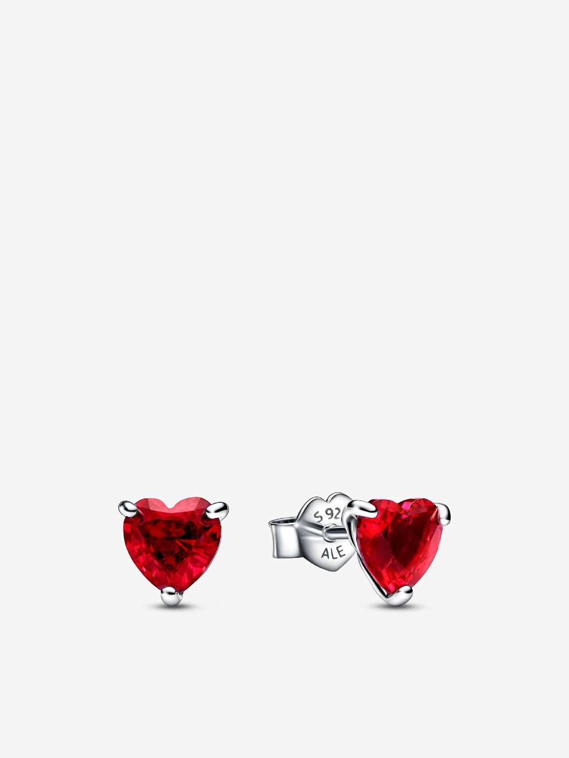 Sparkling Red Heart Ring Set