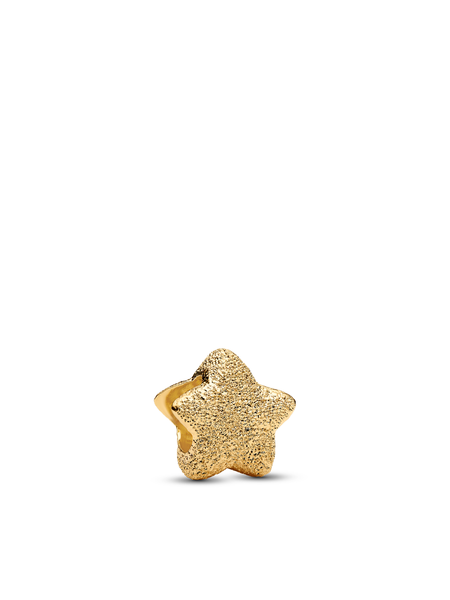 Женский шарм Pandora Textured Star Mini Charm, Gold plated, цвет: Позолоченный — фото 1