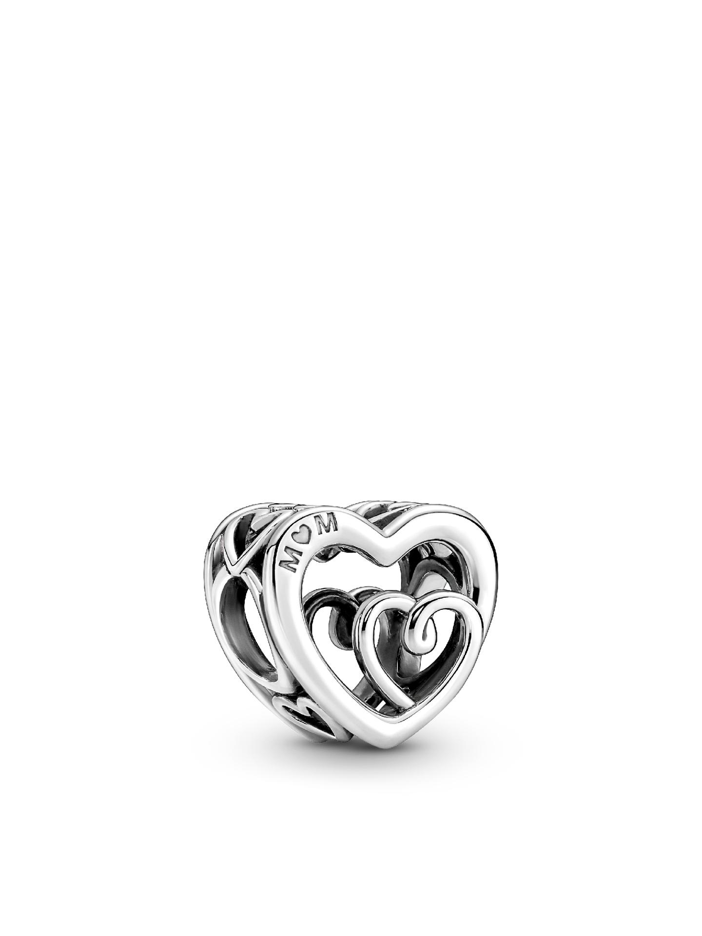 Женский шарм Pandora Entwined Infinite Hearts Charm, цвет: Серебро — фото 1