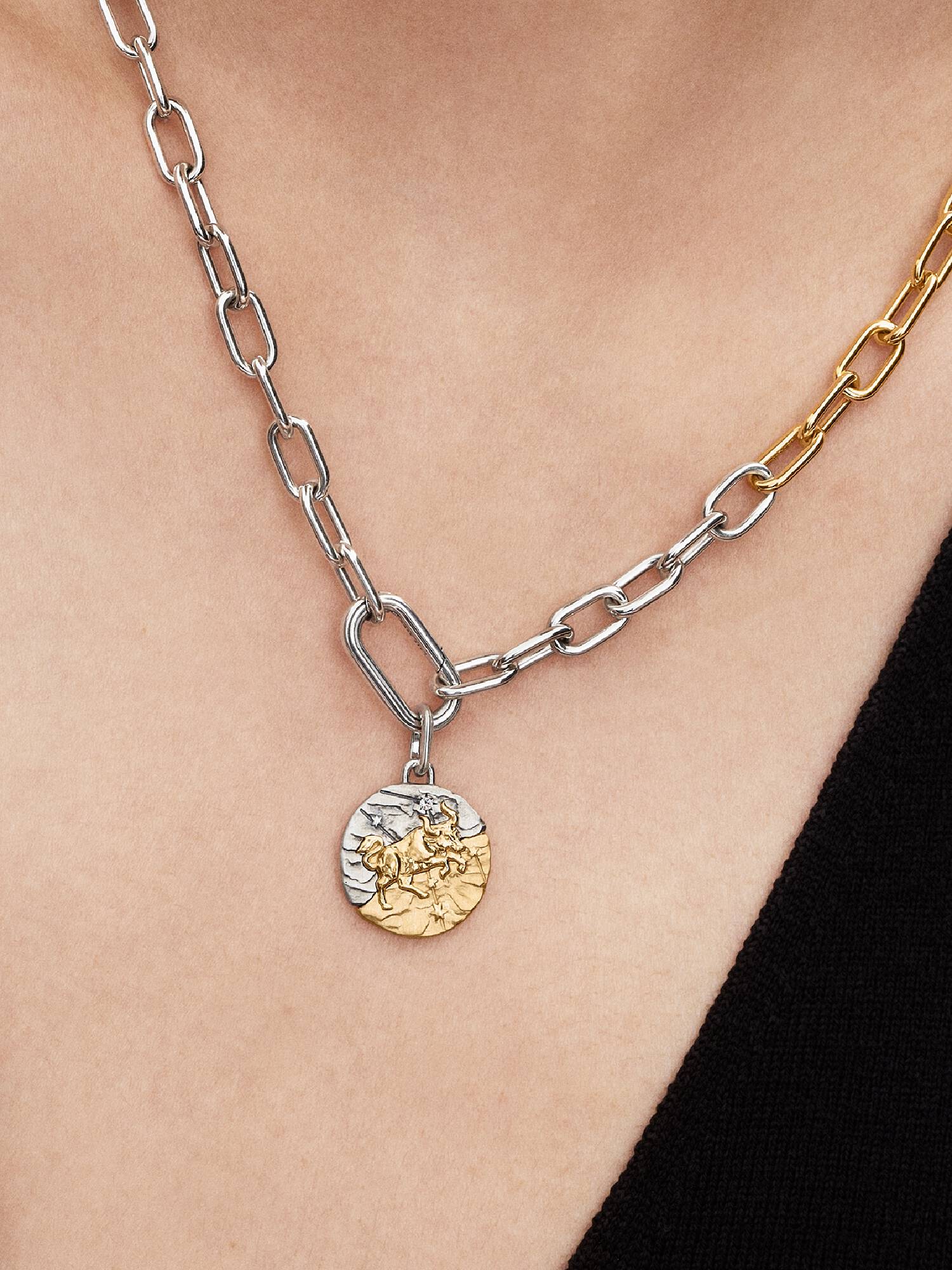 Taurus Zodiac Medallion Charm