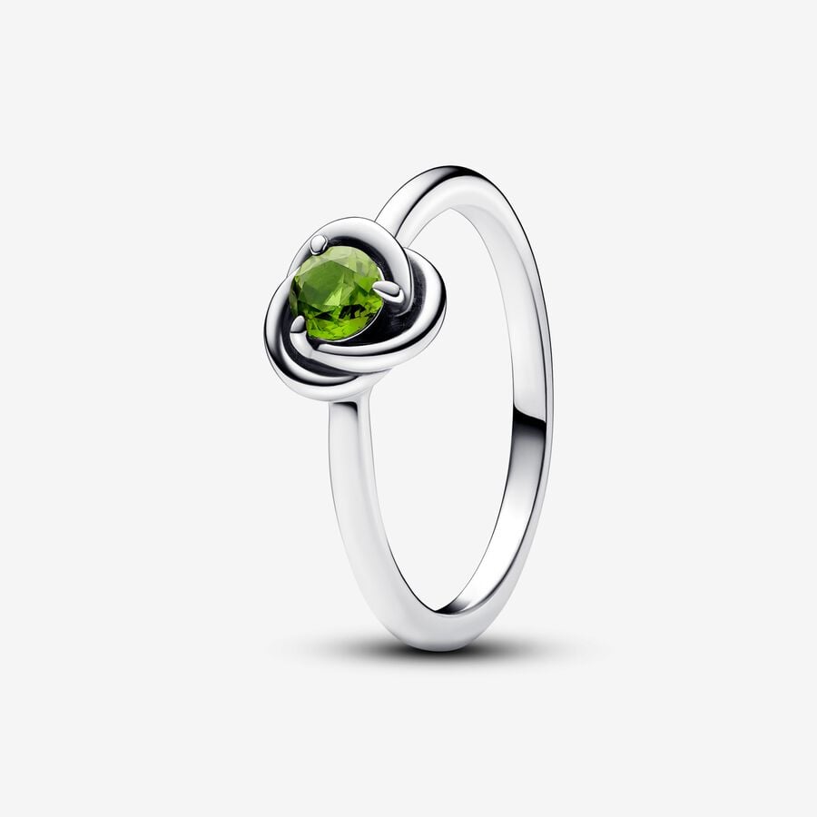 August Spring Green Eternity Circle Ring image number 0
