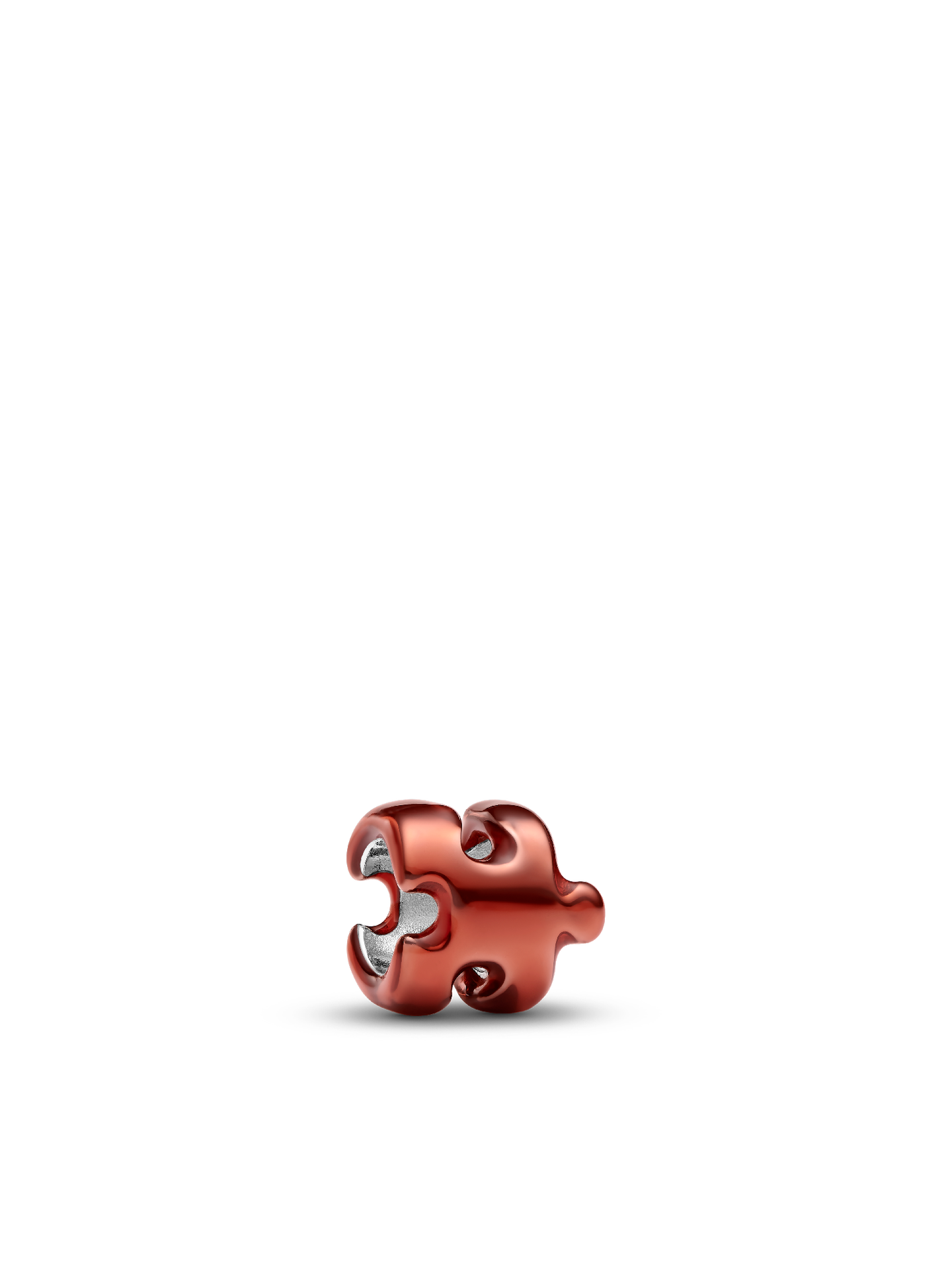 Женский шарм Pandora Orange Puzzle Piece Mini Charm, цвет: Серебро — фото 1