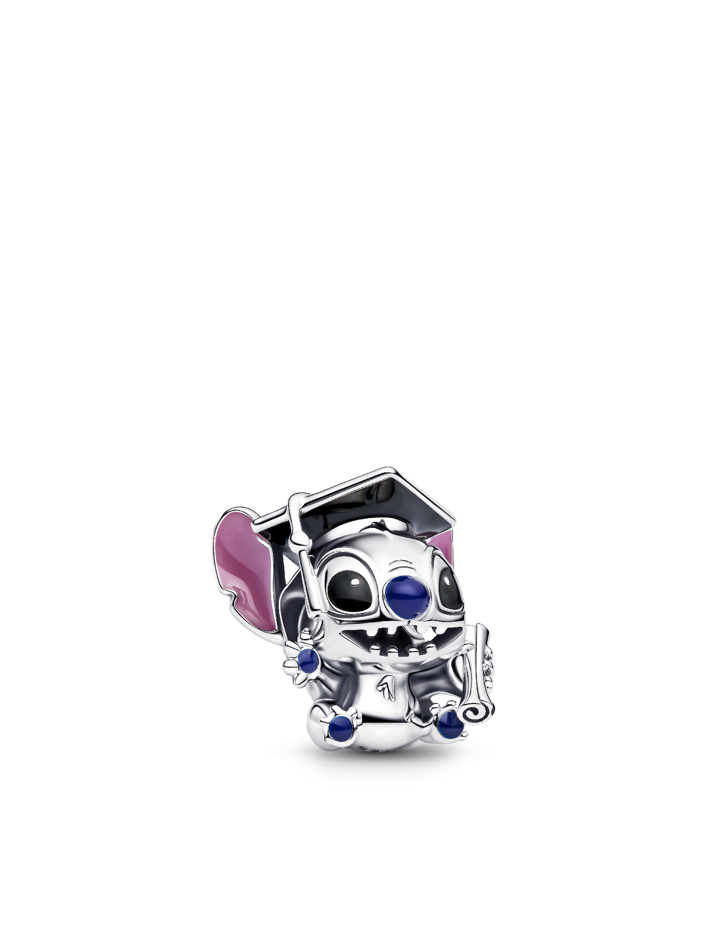 Женский шарм Pandora Disney Stitch Graduation 2026 Charm, цвет: Серебро — фото 1