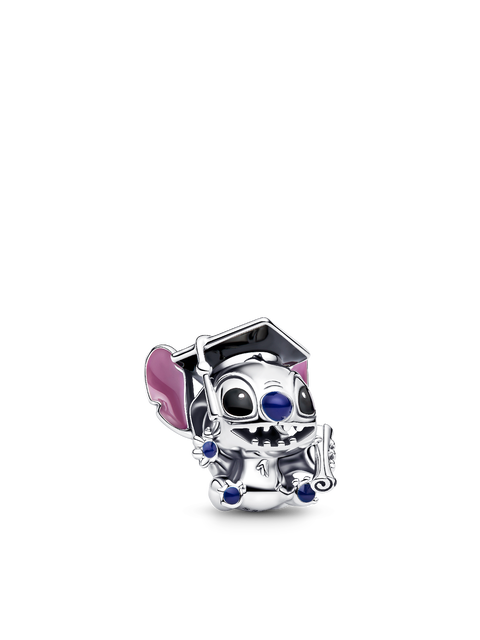 Женский шарм Pandora Disney Stitch Graduation 2026 Charm, цвет: Серебро