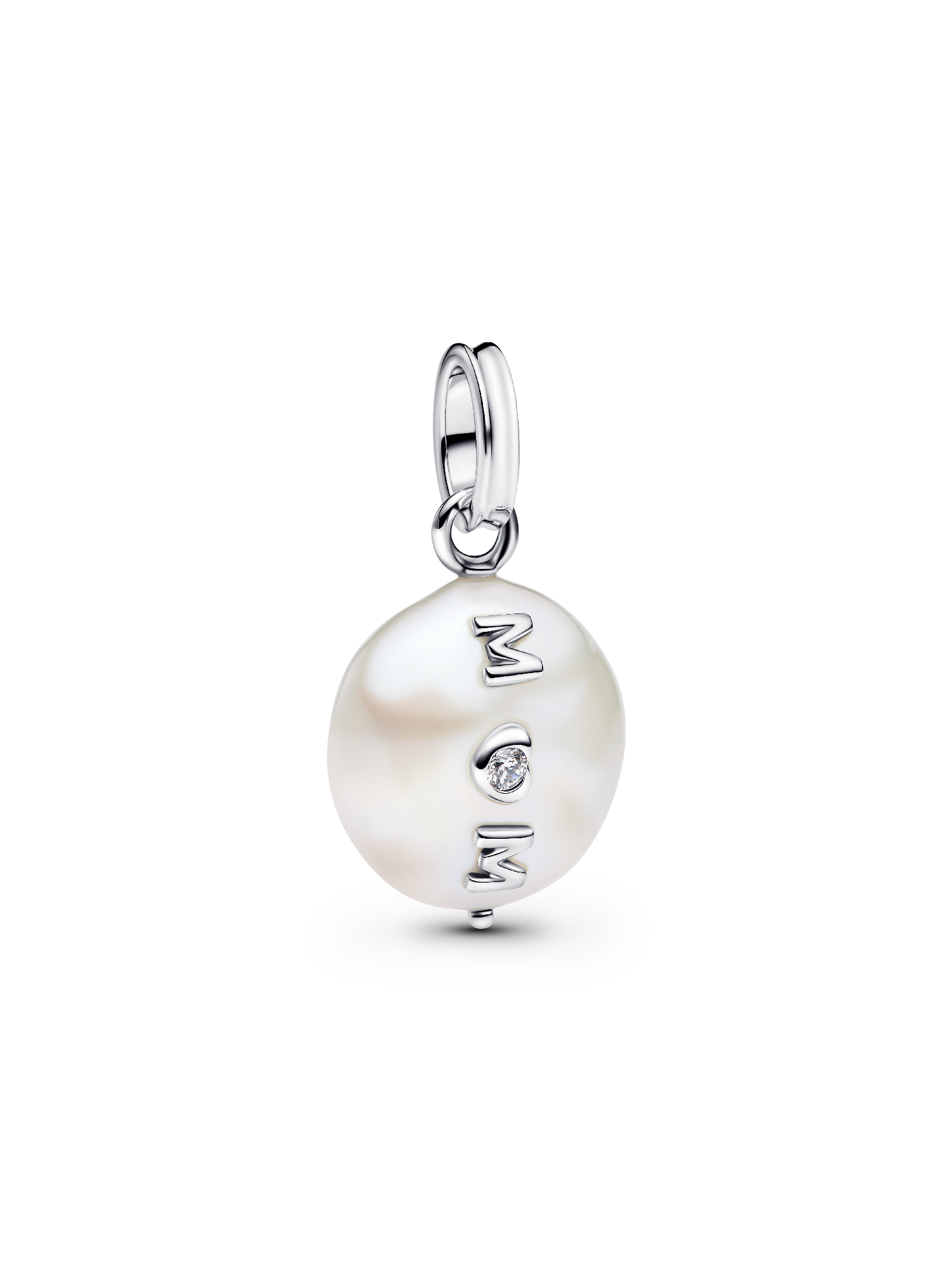 Treated Freshwater Cultured Baroque Pearl Mom Dangle Charm