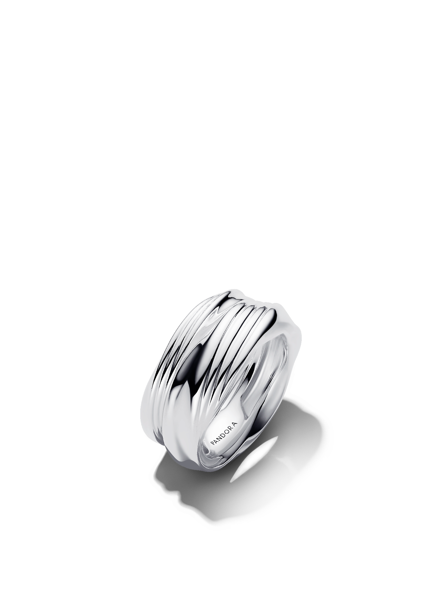 Женское кольцо Pandora Twisted Double, цвет: Серебро — фото 1