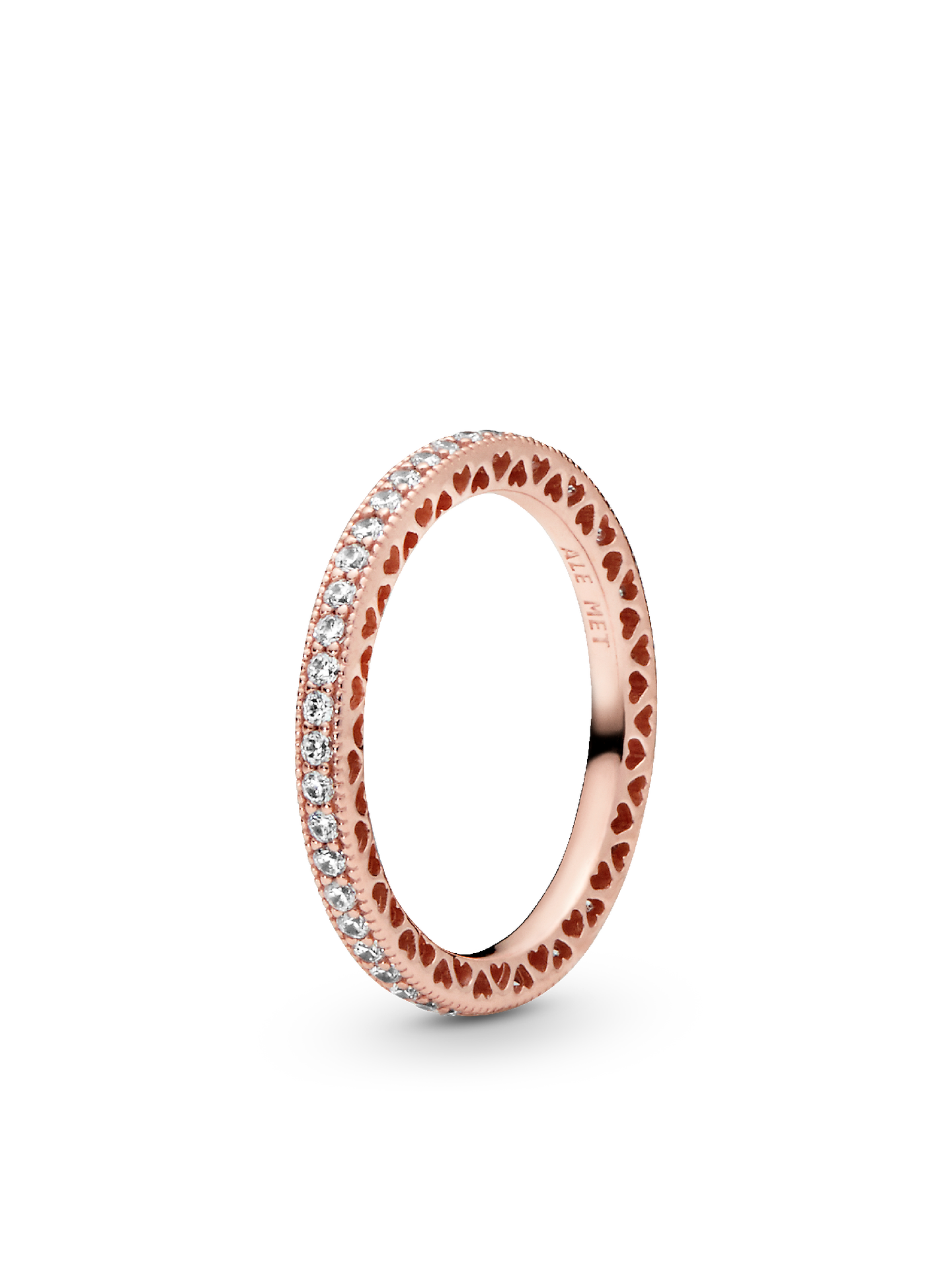 Женское кольцо Pandora Sparkle & Hearts, Rose gold plated, цвет: Покрытие розовым золотом — фото 1