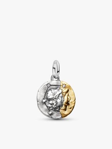 Gemini Medallion Charm Necklace Set