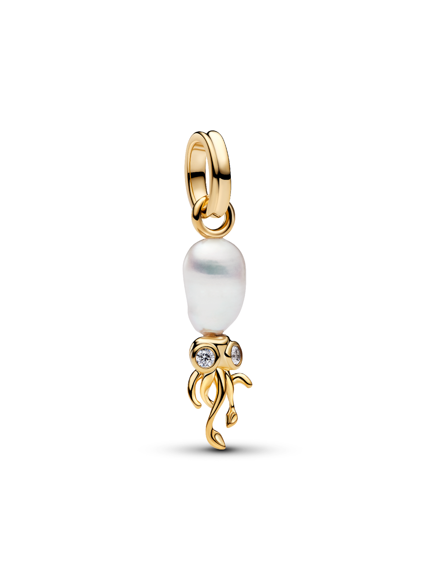 Treated Freshwater Cultured Baroque Pearl Squid Dangle Charm