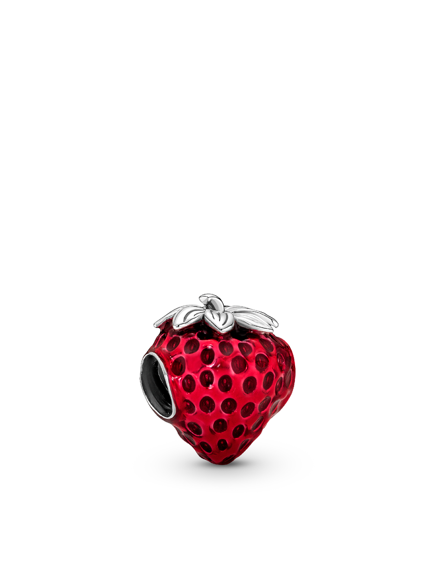 Женский шарм Pandora Seeded Strawberry Fruit Charm, цвет: Серебро — фото 1