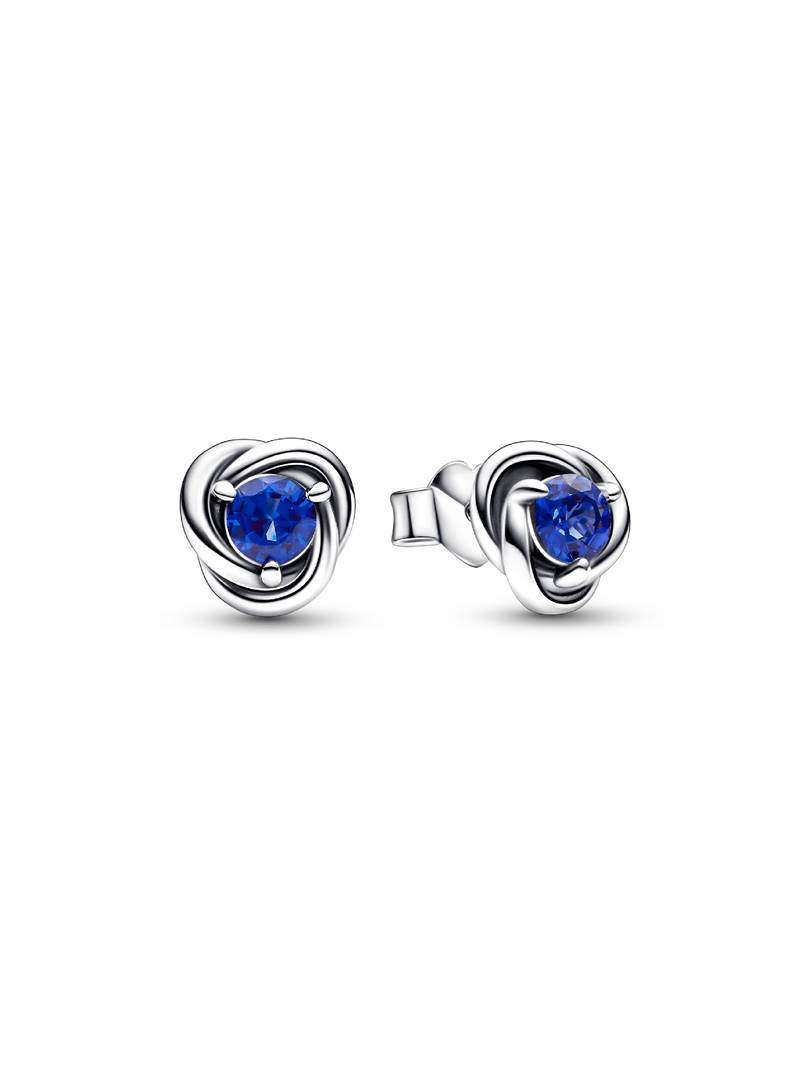 September Birthstone Eternity Circle Stud Earrings