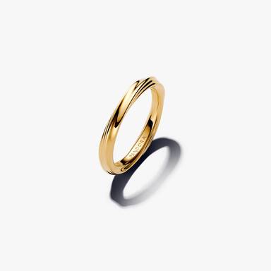 Two-Tone Twists & Turns Ring Set