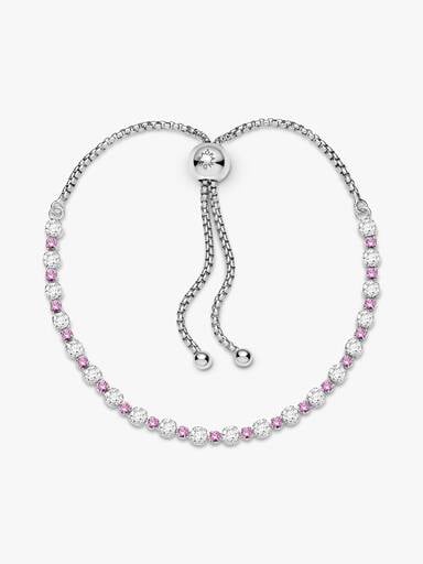 FINAL SALE - Pink & Clear Sparkle Slider Bracelet