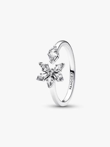 Sparkling Herbarium Cluster Open Ring