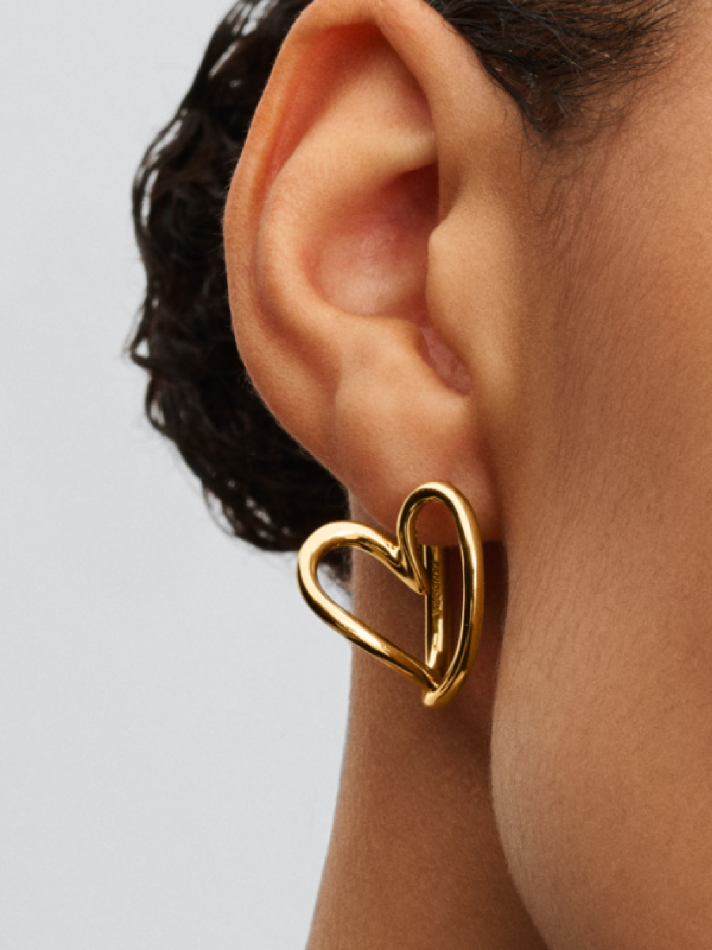 Женские серьги Pandora Organically Shaped Heart, цвет: Позолоченный — фото 3