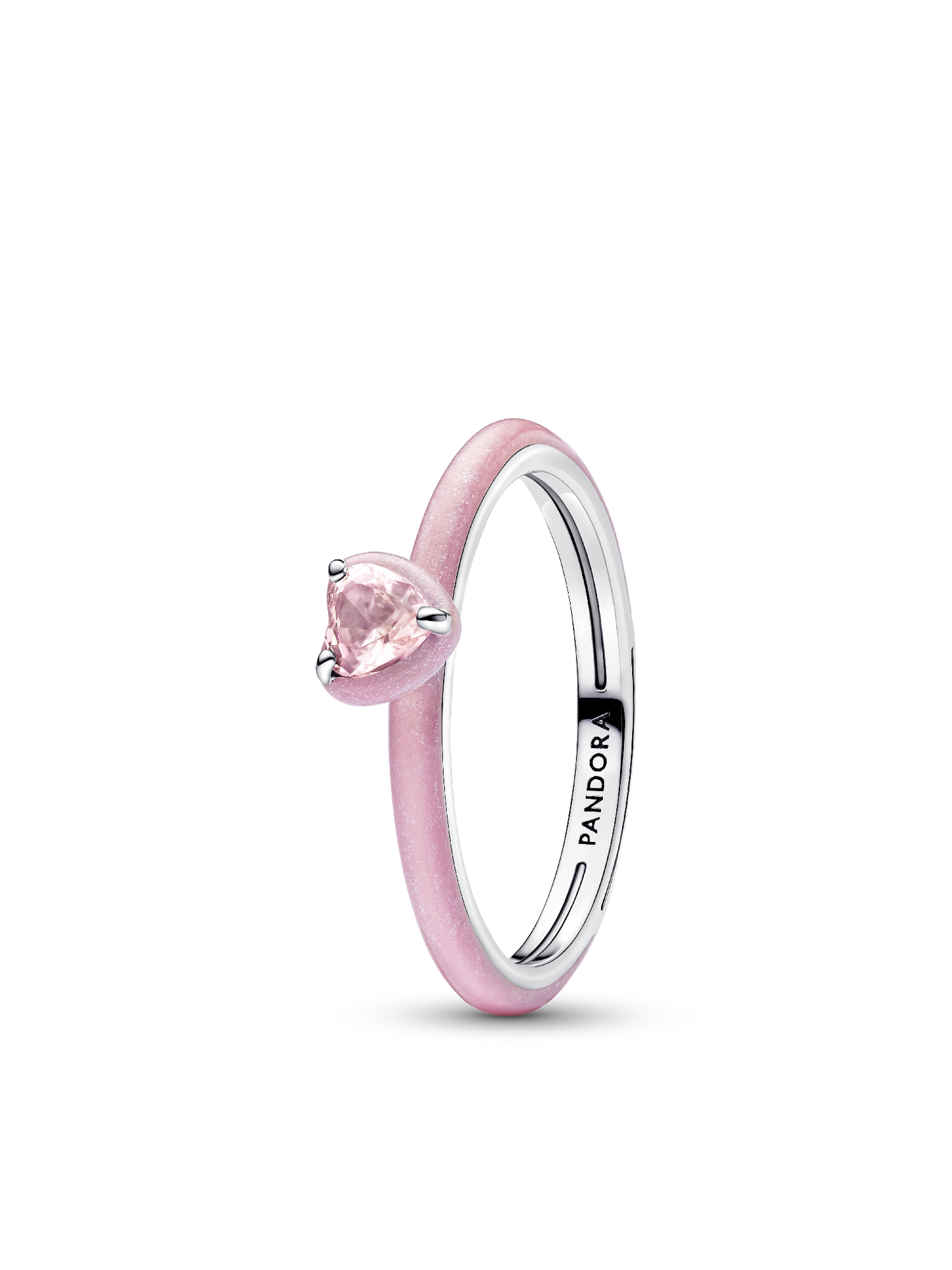 Женское кольцо Pandora Pink Chakra Heart, цвет: Серебро — фото 1
