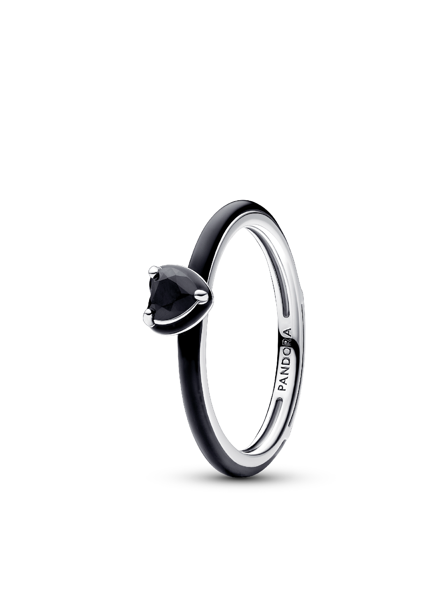 Кольцо Pandora ME Black Chakra Heart, цвет: Серебро