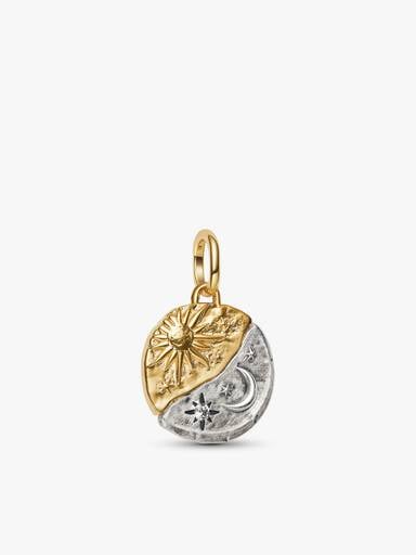Sun & Moon Medallion Charm Earrings