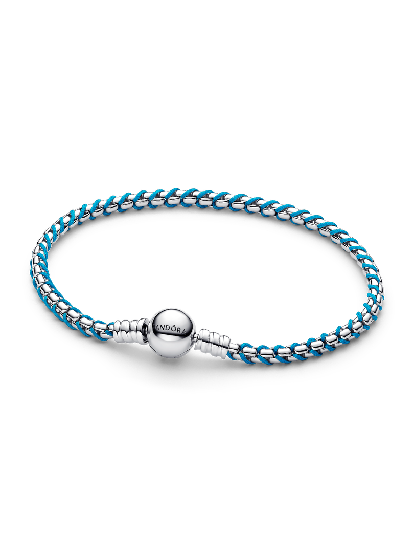 Blue Cord Snake Chain Bracelet
