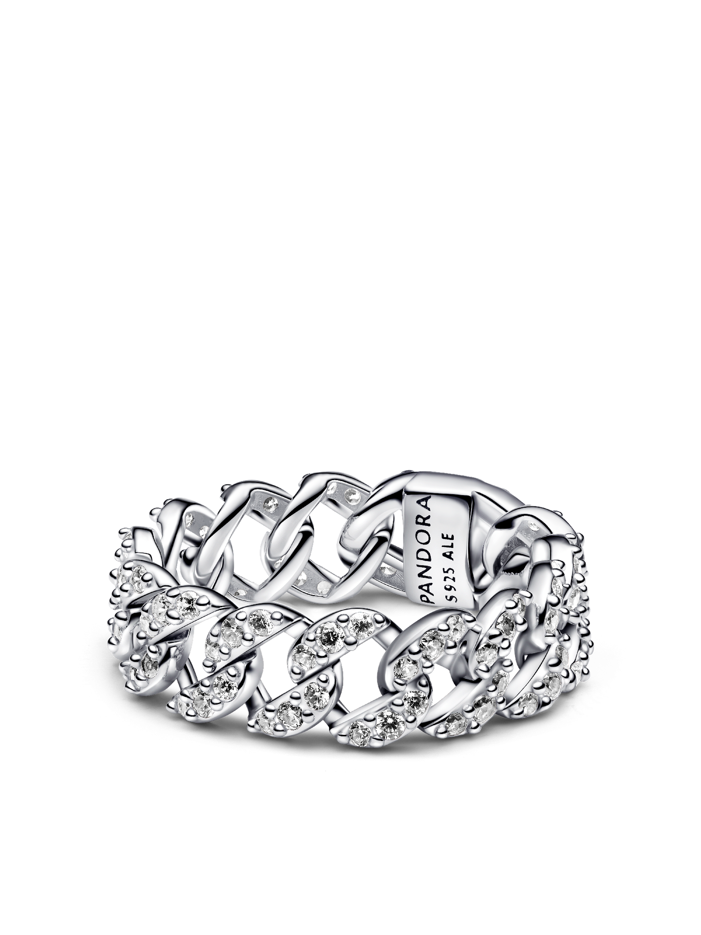 Женское кольцо Pandora Pavé Cuban Chain, Sterling silver, цвет: Серебро — фото 1
