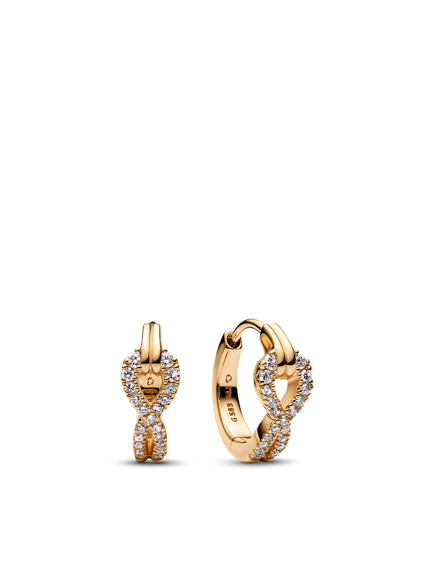 Женские серьги Pandora Infinite Lab-grown Diamond Pavé, цвет: Золотой — фото 1