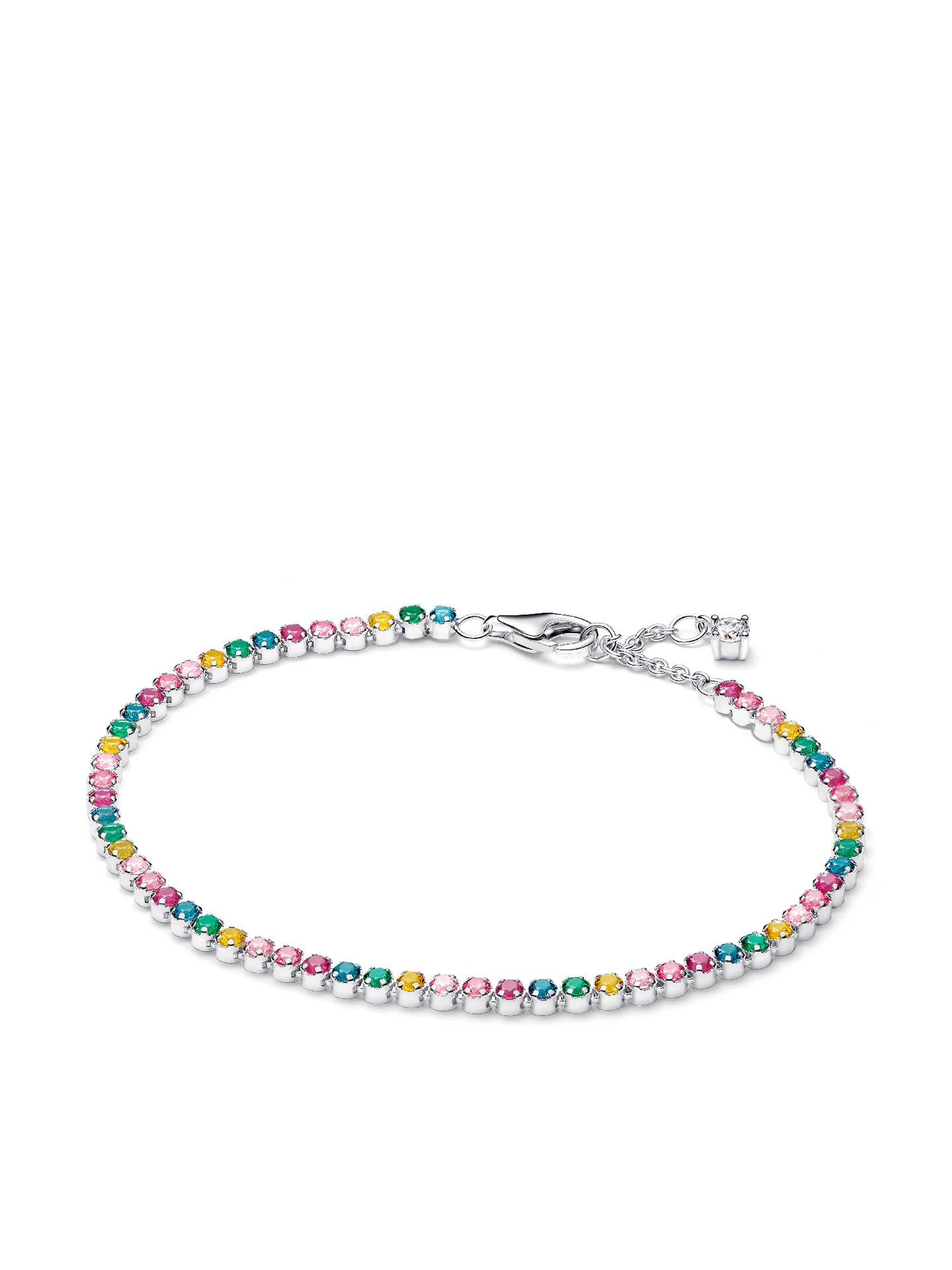 Женский браслет Pandora Rainbow Tennis, цвет: Серебро — фото 1