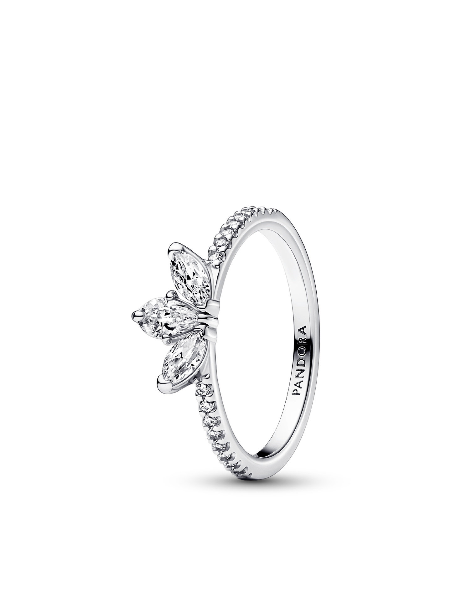 Женское кольцо Pandora Sparkling Herbarium Cluster, Sterling silver #192392C01, цвет: Серебро — фото 1