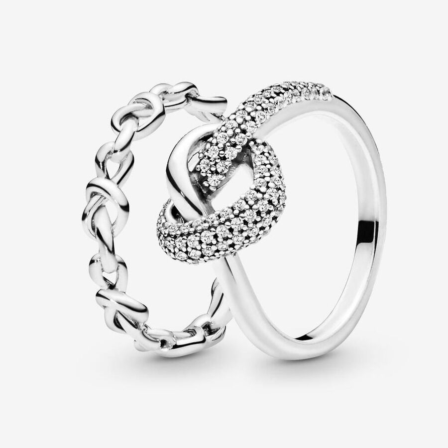 Pandora | 798035 Knotted Hearts Clip Silver
