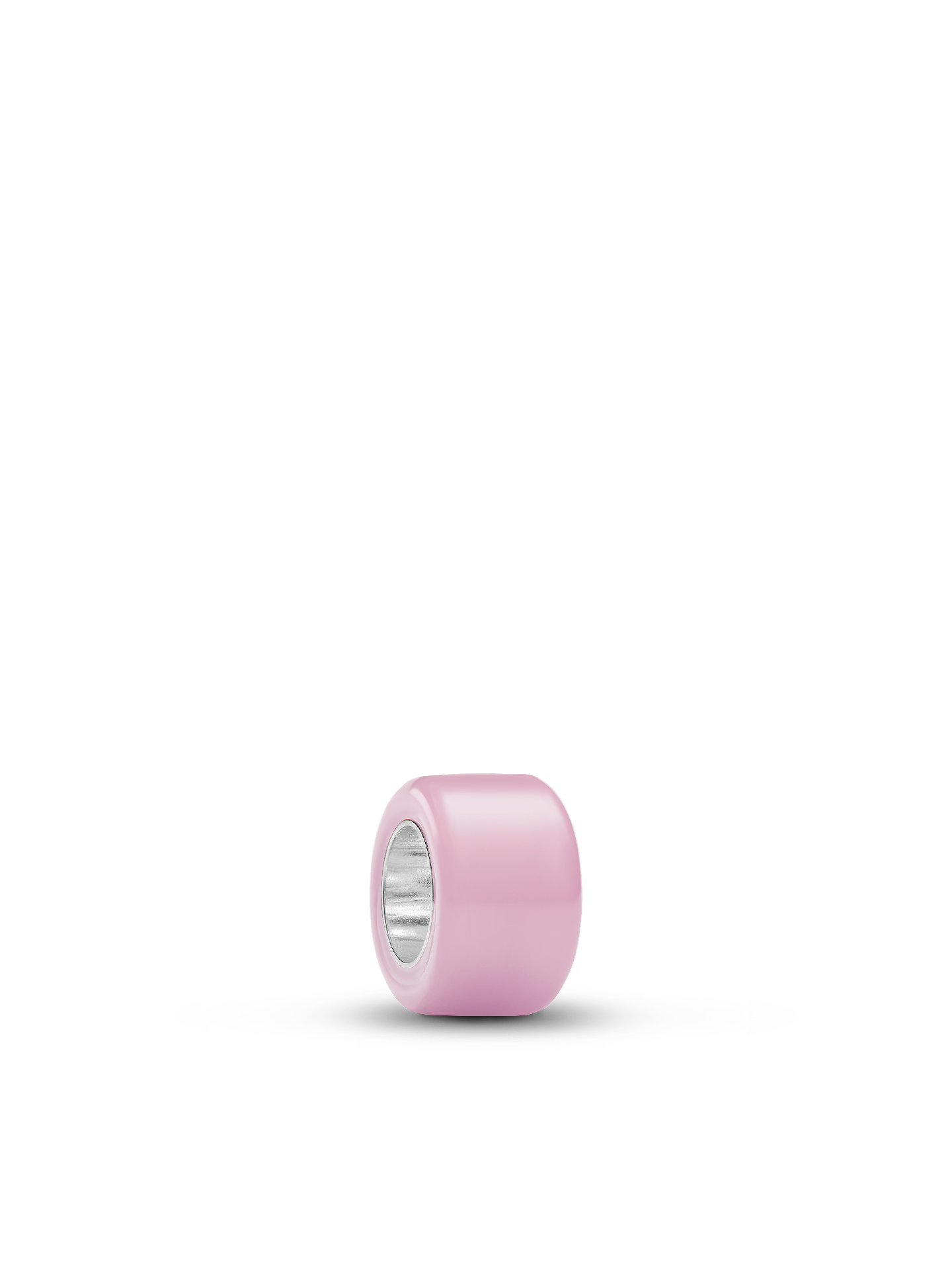 Женский шарм Pandora Pink Murano Glass Mini Charm, цвет: Серебро — фото 1