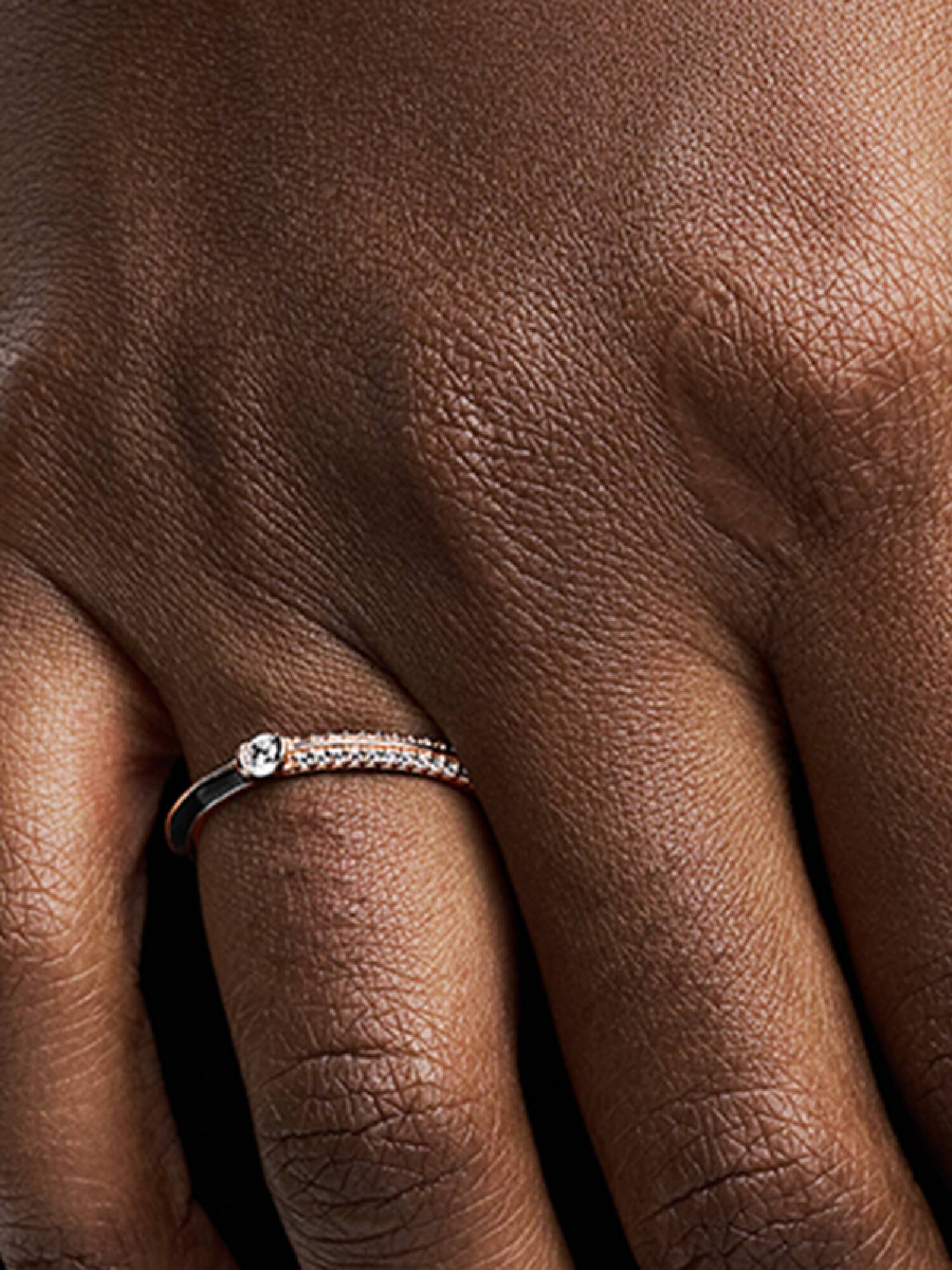 FINAL SALE - Pandora ME Pavé & Black Dual Ring
