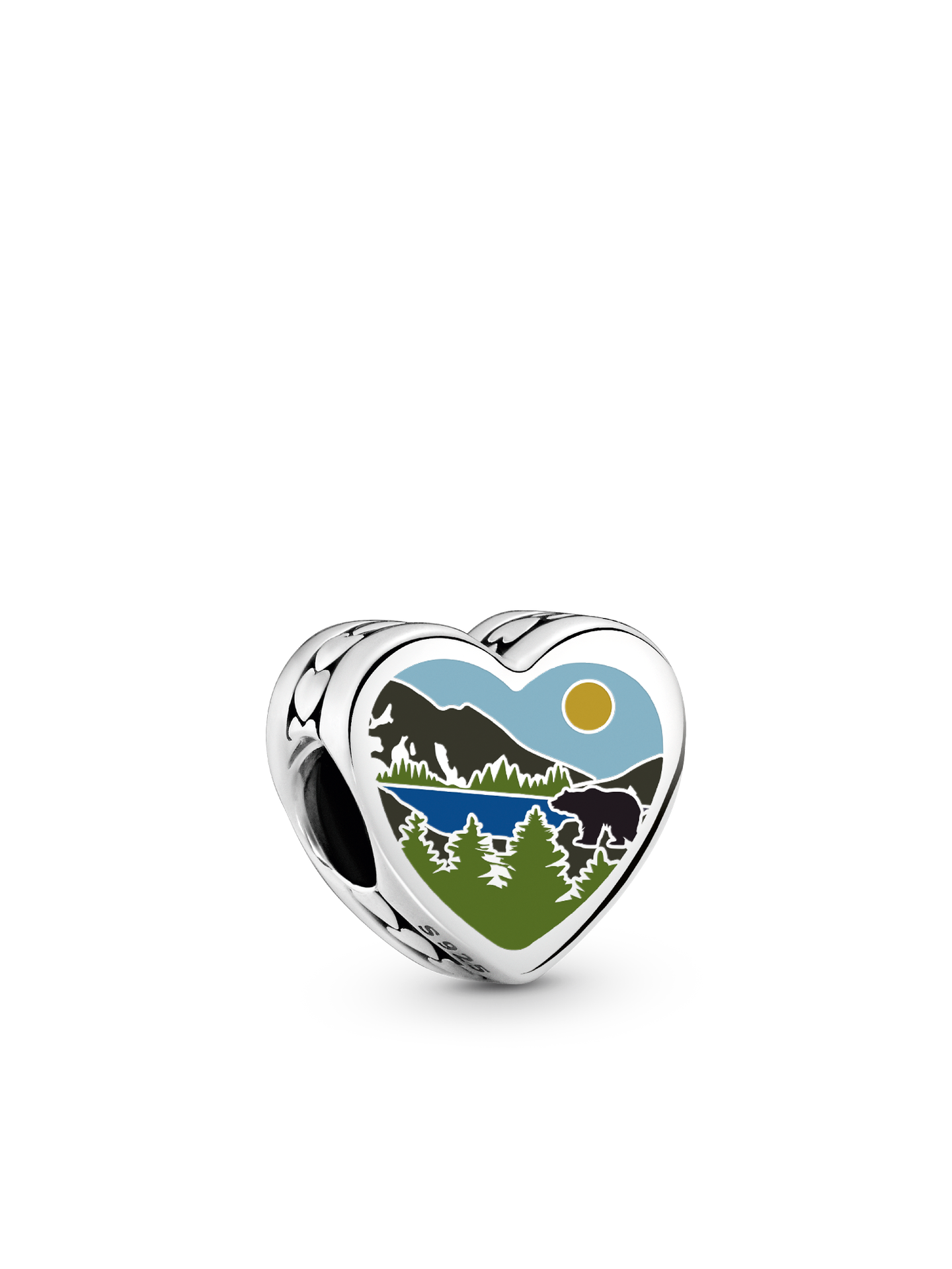 Женский шарм Pandora West Virginia Heart Charm, цвет: Серебро — фото 1