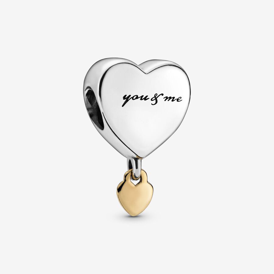 FINAL SALE - Dangling You & Me Heart Charm image number 0