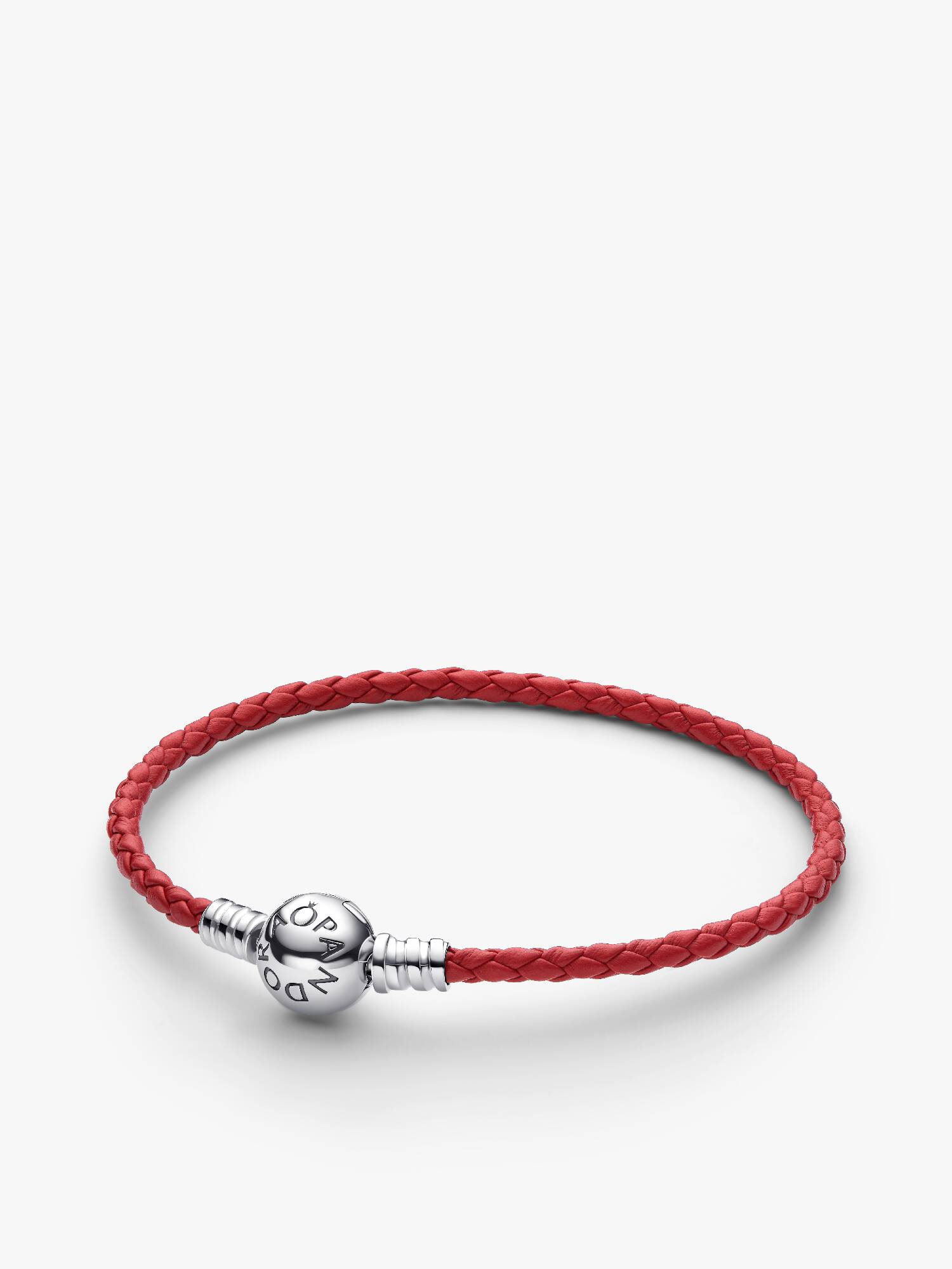 Red Braided Leather Bracelet