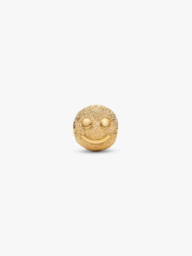 Textured Happy Face Mini Charm